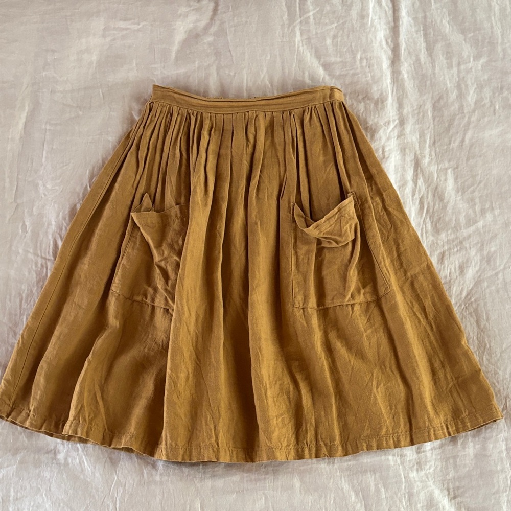 Simply Grey Linen Skirt